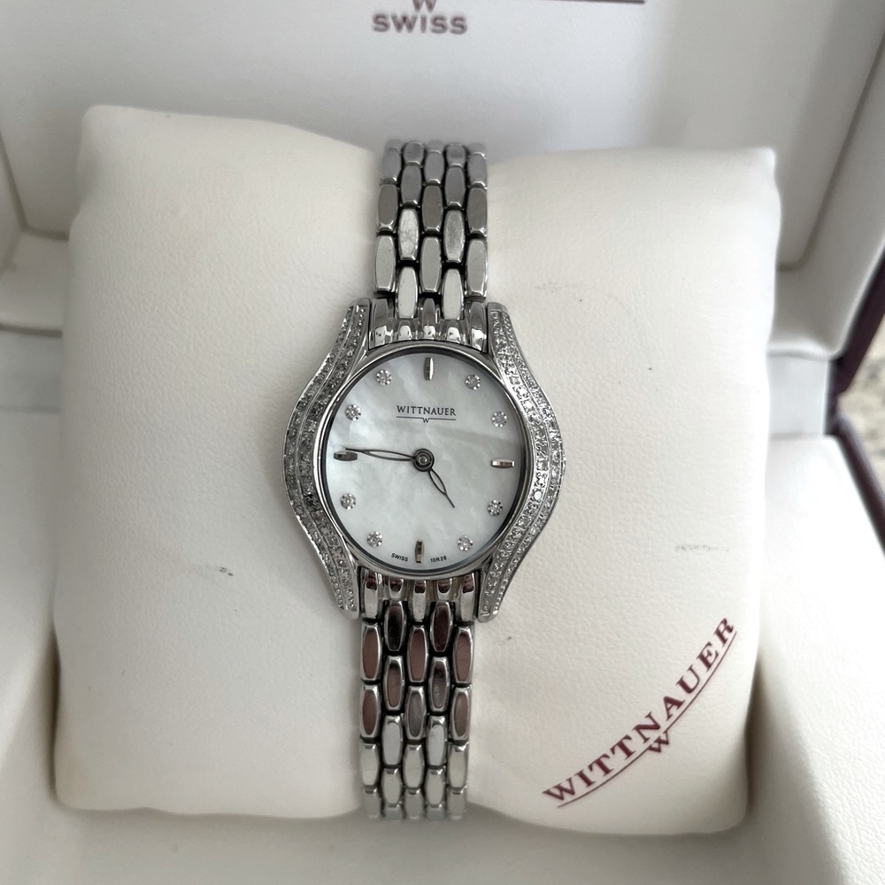 Wittnauer Swiss Watch- silver and diamond